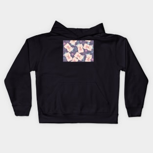 Lucky Neko on Purple Kids Hoodie